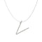 SILVER NECKLACE WITH CRYSTALS INITIAL SWAKAV22 PENDANT